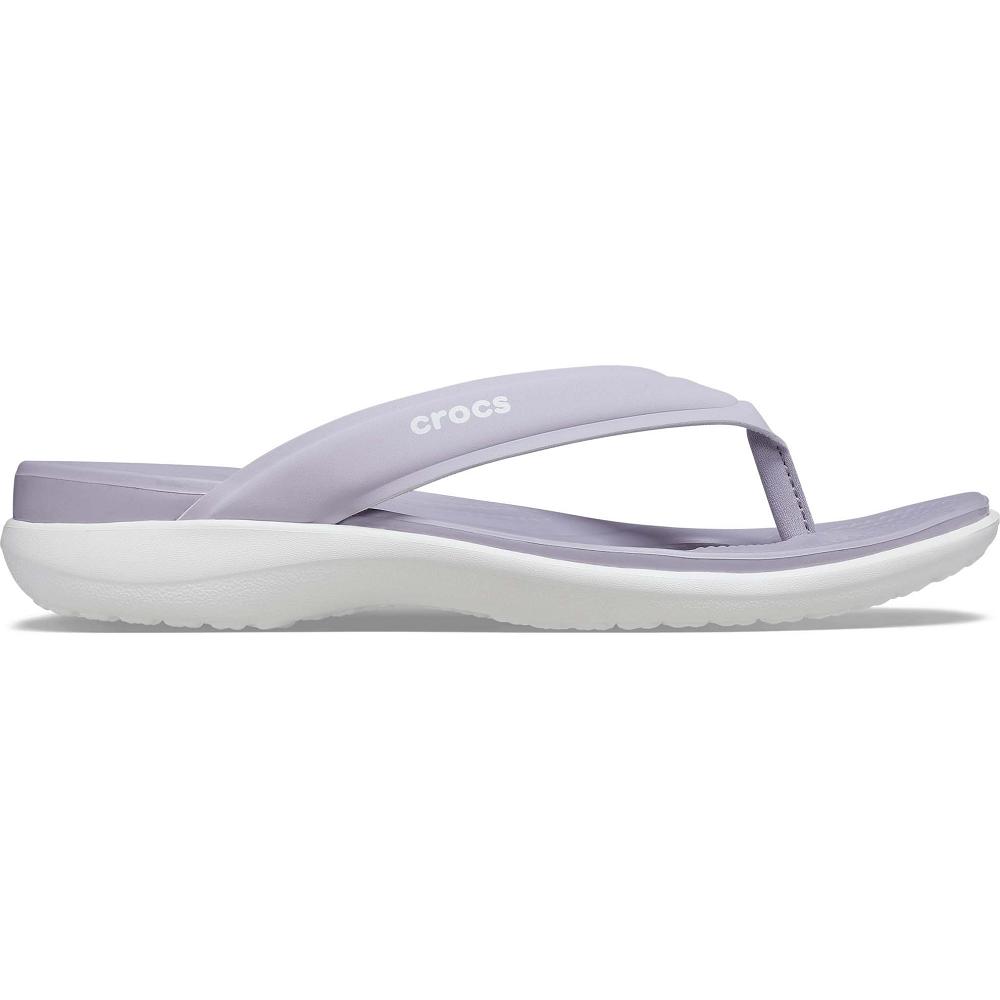Tong Crocs Capri V Sport Femme Violette | France 0202ZUTG